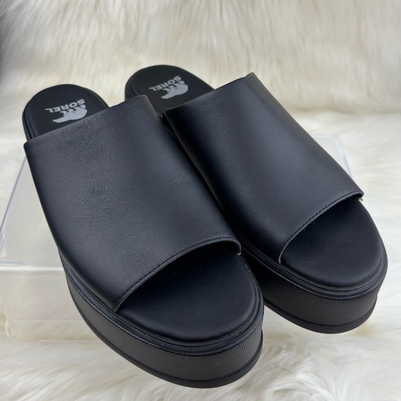 SOREL PLATFORM SANDALS DAYSPRING SLIDE SIZE 9 WOMANS - Picture 1 of 10